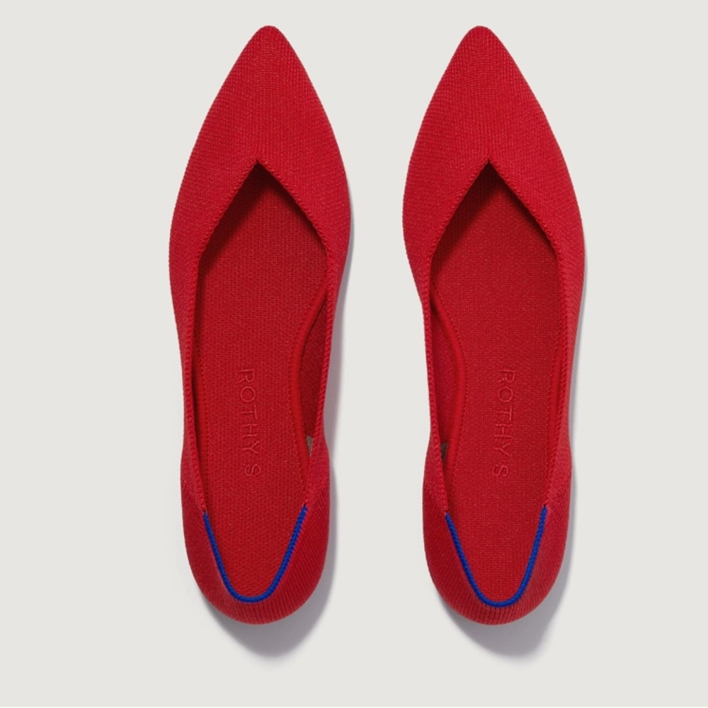 Rothy’s the point in red flats